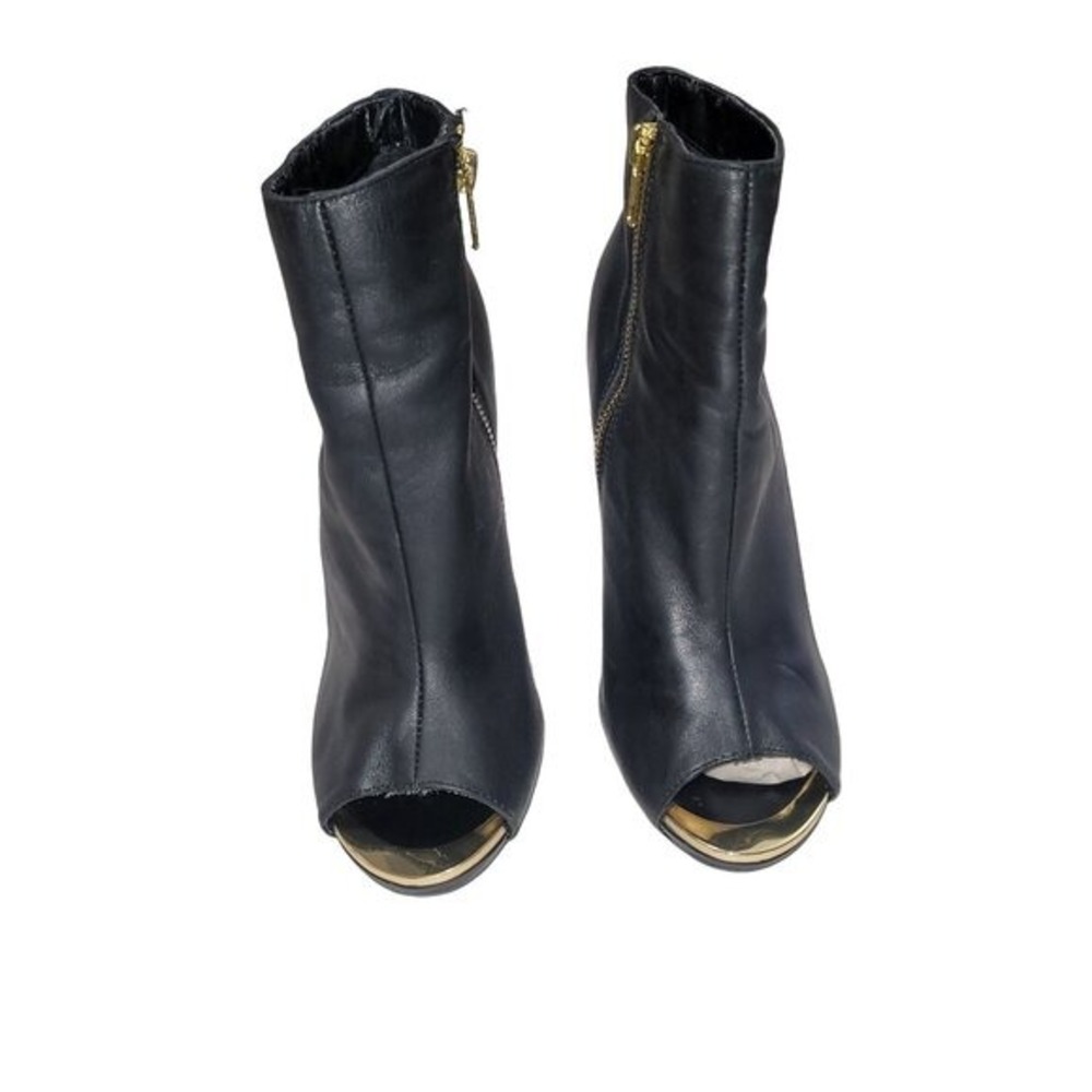Steve Madden Women Blk 7‎ Peep Toe Stiletto Heel Ankle Boots Whimsigoth Y2K Goth